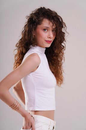بلوز سفید زنانه ساده AFLOOW - کد 932932408