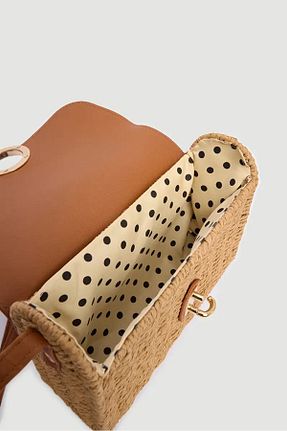 کیف دوشی قهوه ای زنانه حصیر Gusto - کد 927802165