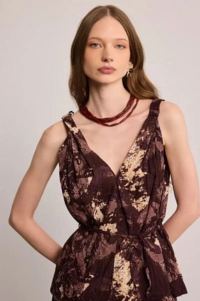 بلوز قهوه ای زنانه Batik Gusto - کد 930360876