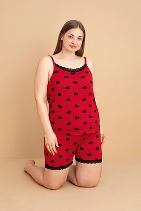 ست لباس راحتی زرشکی زنانه Kalp Fullamoda - کد 932931818