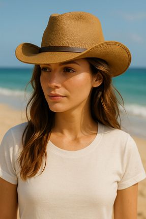 کلاه قهوه ای زنانه حصیر LAGRANZE - کد 932948009