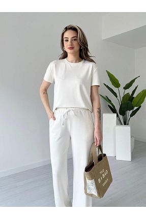 ست بالاتنه و پائین تنه زرشکی زنانه بافتنی tiamoda - کد 932981177