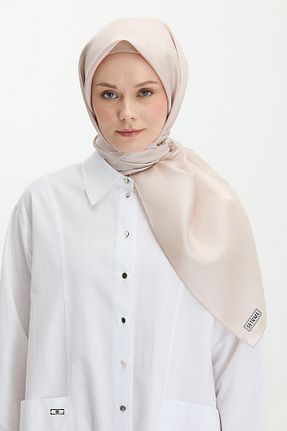 روسری بژ 90 x 90 Setrms - کد 932983831