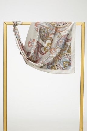 روسری طوسی پلی استر Setrms - کد 932983750