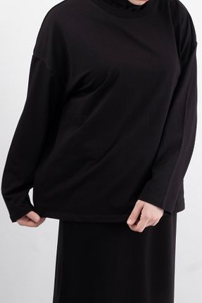 سوئیشرت حجاب مشکی زنانه پنبه ای Vauva - کد 932979906