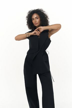 ست بالاتنه و پائین تنه مشکی زنانه MAİ COLLECTİON - کد 926935404