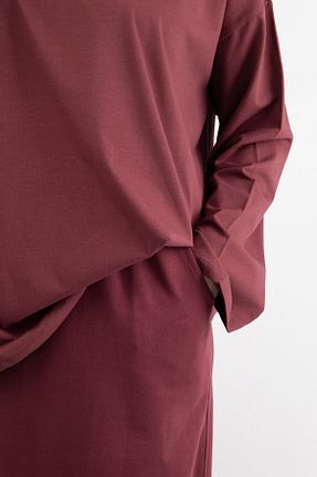 سوئیشرت حجاب زرشکی زنانه %100 پنبه Vauva - کد 932947321