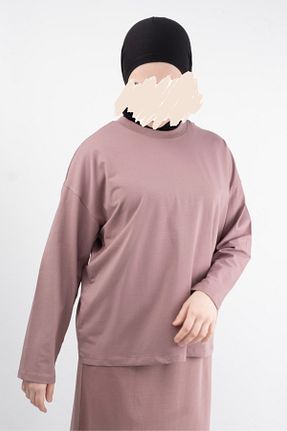 سوئیشرت حجاب صورتی زنانه %100 پنبه Vauva - کد 932947252