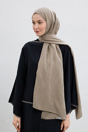 شال بژ زنانه ابریشم Qef - کد 932985068
