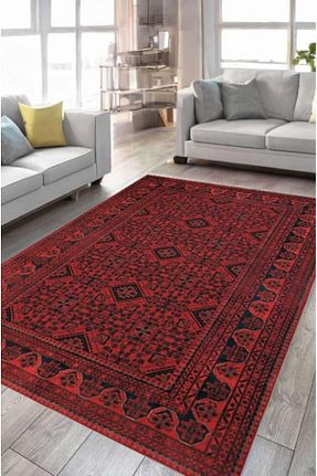 فرش قرمز قابل شستشو Çam Halı - کد 923095186