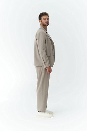 ست بالاتنه و پائین تنه طوسی مردانه بافتنی MAİ COLLECTİON - کد 843401290