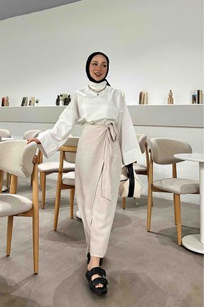 دامن حجاب طوسی زنانه رگولار Qenz - کد 822466339