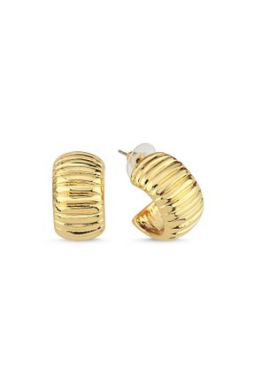 گوشواره استیل (فولاد) طلائی زنانه استیل (فولاد) VenüsDesign - کد 781109813