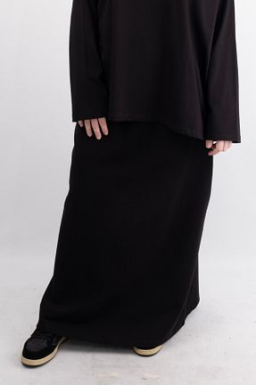 دامن حجاب مشکی زنانه اورسایز Vauva - کد 932992576