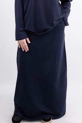دامن حجاب سرمه ای زنانه اورسایز Vauva - کد 932992577