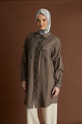 تونیک قهوه ای زنانه بافتنی Setrms - کد 932985145