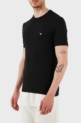 تیشرت مشکی مردانه اسلیم فیت Emporio Armani - کد 933643641