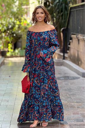 لباس آبی زنانه بافتنی Nevin Kaya Moda - کد 803577821