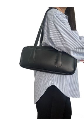 کیف دوشی مشکی زنانه چرم مصنوعی KeskinBAGSs - کد 924199321