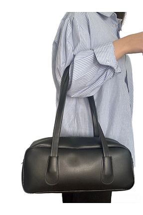 کیف دوشی مشکی زنانه چرم مصنوعی KeskinBAGSs - کد 924199321