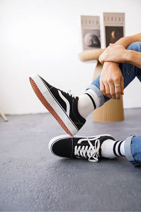 کفش اسنیکر مشکی مردانه بند دار lavishoes - کد 933064417
