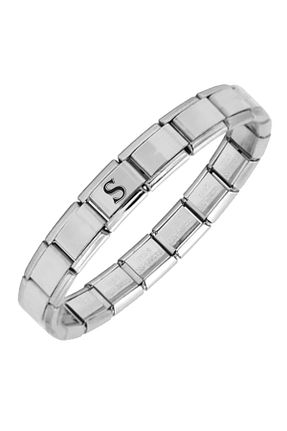 دستبند استیل (فولاد) طوسی زنانه استیل (فولاد) idolavm - کد 933063618