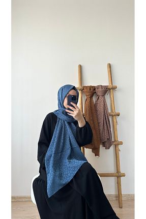 شال آبی زنانه پنبه ای VALOR - کد 933064112