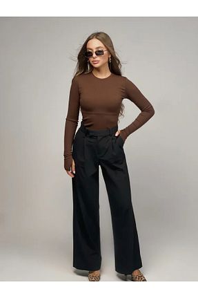 بادی قهوه ای زنانه یقه ایستاده Butik - کد 905354720