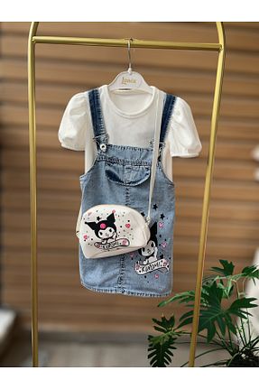 ست بالاتنه و پائین تنه آبی بچه گانه بافتنی Lomix kids - کد 933676689