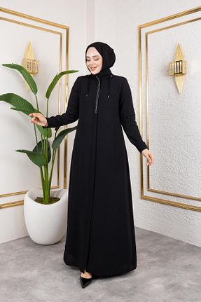 کلاه و ابایا مشکی زنانه پنبه ای Butik - کد 872581220