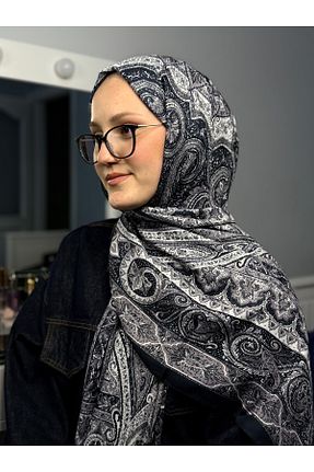 شال سرمه ای زنانه پنبه پلی استر Twentytwo scarf - کد 933151690