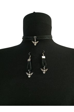 گردنبند جواهر مشکی زنانه فلزی Perimir - کد 933150285
