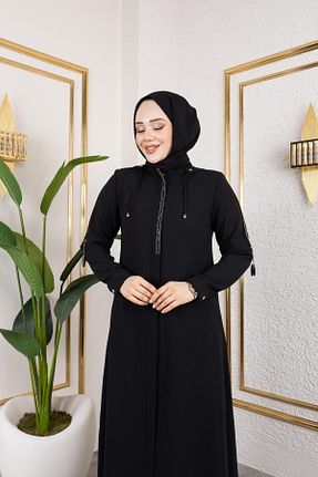 کلاه و ابایا مشکی زنانه پنبه ای Butik - کد 872581220