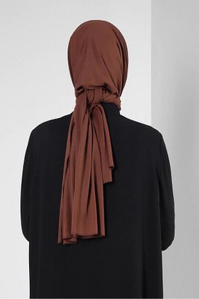 شال قهوه ای زنانه پلی استر Alvina - کد 870008481