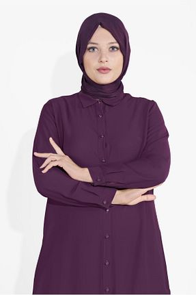 تونیک حجاب بنفش زنانه پلی استر Alvina - کد 874718056