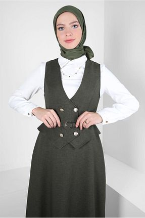 روسری خاکی پلی استر Alvina - کد 792004979