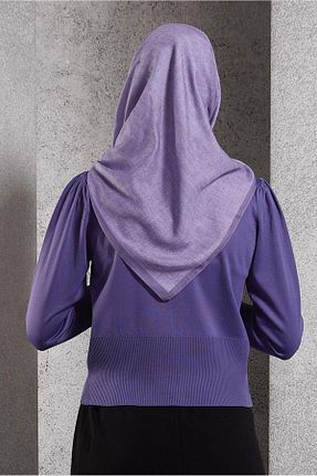 روسری بنفش پلی استر Alvina - کد 878464821