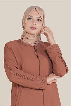 مانتو بلند حجاب نارنجی زنانه Alvina - کد 869226813