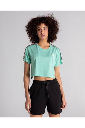 تیشرت سبز زنانه گشاد Kappa - کد 238579367