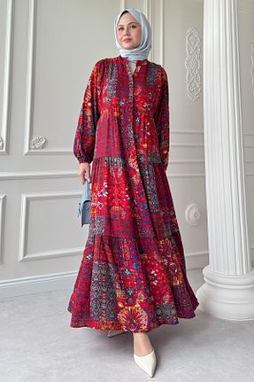 لباس حجاب قرمز رگولار InStyle - کد 933170402