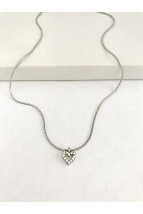 گردنبند استیل ( فولاد ) طوسی زنانه استیل (فولاد) Mercan Aksesuar - کد 917208508