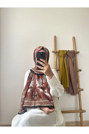 شال زرشکی زنانه پنبه ای VALOR - کد 933181188