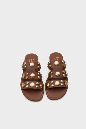دمپائی قهوه ای زنانه پاشنه تخت Capone Outfitters - کد 933187870