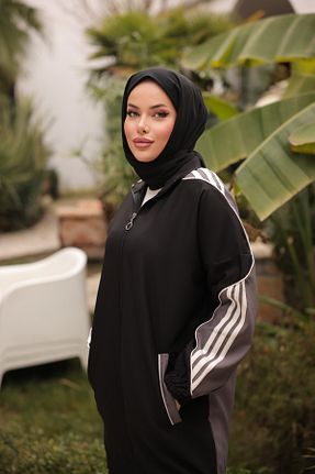 ست بالاتنه و پائین تنه حجاب مشکی زنانه رگولار Wovi - کد 903816690