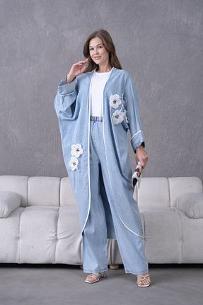 ست بالاتنه و پائین تنه آبی زنانه جین Miss Allos - کد 933189616