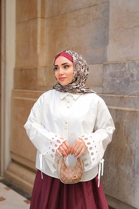 پیراهن حجاب نباتی زنانه رگولار LOCCO - کد 933205200