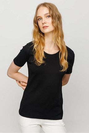 بلوز مشکی زنانه ساده Desen - کد 832543504