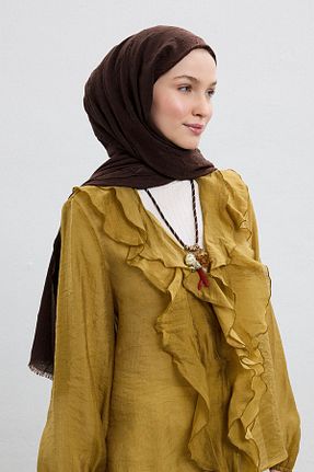 شال قهوه ای زنانه Qef - کد 933192167