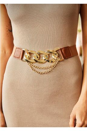 کمربند قهوه ای زنانه چرم مصنوعی Desre Moda - کد 933219977