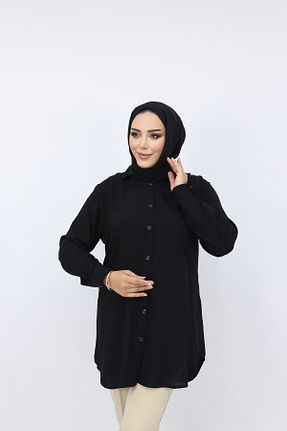 پیراهن سایز بزرگ مشکی زنانه رگولار ENKAY MODA - کد 933206235
